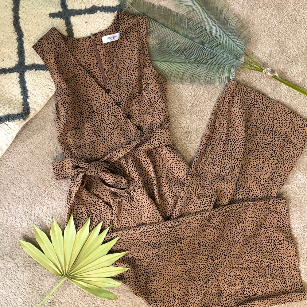 Carly Jean Los Angeles Leopard Print Jumpsuit